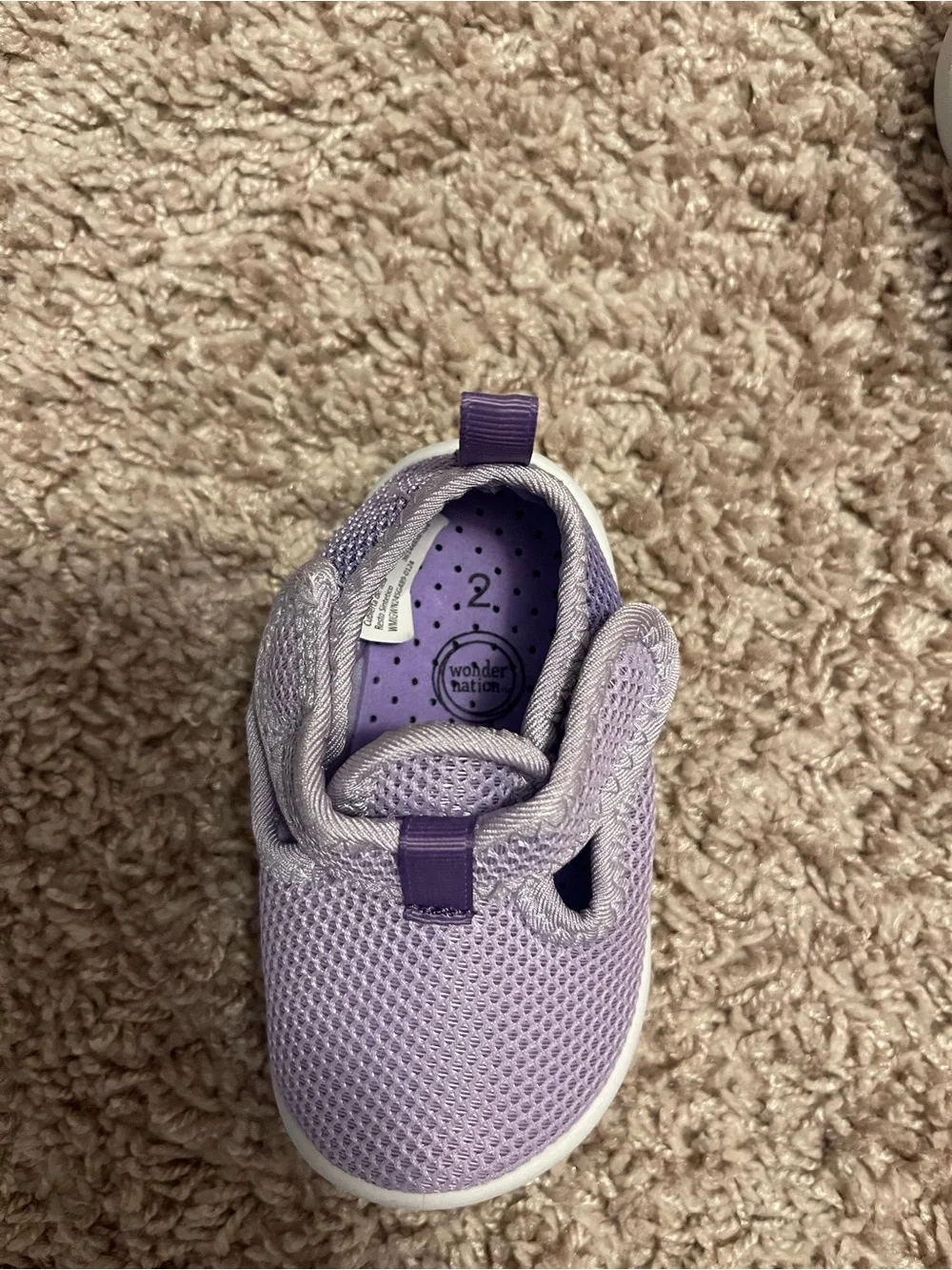 Kids Lavender Mesh Slip-On Sneakers